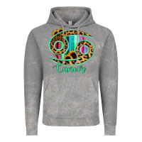 Cloud Rock Cancer Zodiac Sign Sunflower Leopard Serape Vintage Hoodie - RanaPortraitStore