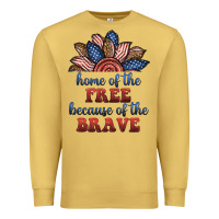 Antique Gold home of the free because of the brave Premium Sweatshirt - BundleAndBundleShop