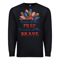 Black home of the free because of the brave Premium Sweatshirt - BundleAndBundleShop
