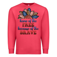 Cardinal home of the free because of the brave Premium Sweatshirt - BundleAndBundleShop