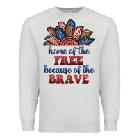 Dove Grey home of the free because of the brave Premium Sweatshirt - BundleAndBundleShop
