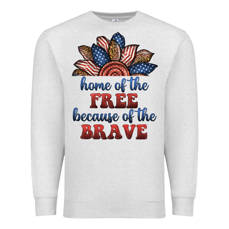 Home Of The Free Because Of The Brave Premium Sweatshirt by BundleAndBundleShop | Teevron