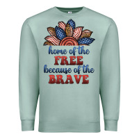 Seafoam home of the free because of the brave Premium Sweatshirt - BundleAndBundleShop