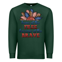 Sports Green home of the free because of the brave Premium Sweatshirt - BundleAndBundleShop