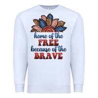 White home of the free because of the brave Premium Sweatshirt - BundleAndBundleShop