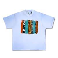 Grape Ice Western Leopard Glitter Aztec Cowhide Pattern Brushstroke Urban Heavy Tee - Bettercallsaul
