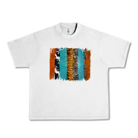 Lunar Rock Western Leopard Glitter Aztec Cowhide Pattern Brushstroke Urban Heavy Tee - Bettercallsaul