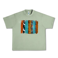 Oil Green Western Leopard Glitter Aztec Cowhide Pattern Brushstroke Urban Heavy Tee - Bettercallsaul