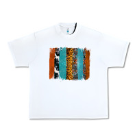 White Western Leopard Glitter Aztec Cowhide Pattern Brushstroke Urban Heavy Tee - Bettercallsaul
