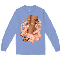 Colony Blue Cancer diva peach ribbon Long Sleeve Tee - NancyCooperArtShop