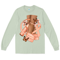 Matcha Cancer diva peach ribbon Long Sleeve Tee - NancyCooperArtShop