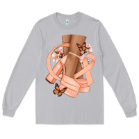 Moon Dust Cancer diva peach ribbon Long Sleeve Tee - NancyCooperArtShop