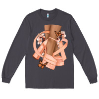 Smoke Cancer diva peach ribbon Long Sleeve Tee - NancyCooperArtShop