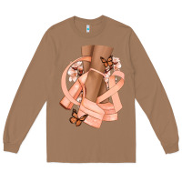 Toasted Coconut Cancer diva peach ribbon Long Sleeve Tee - NancyCooperArtShop