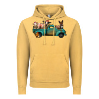Vintage Mustard Farm Animals Truck Vintage Hoodie - Bettercallsaul