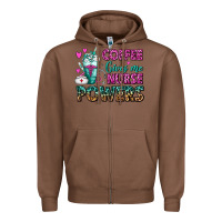 Chestnut Coffee Gives Me Nurse Powers Zipper Hoodie - FaDigitalArtStudio