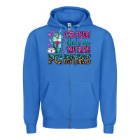 True Royal Coffee Gives Me Nurse Powers Zipper Hoodie - FaDigitalArtStudio