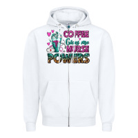 White Coffee Gives Me Nurse Powers Zipper Hoodie - FaDigitalArtStudio