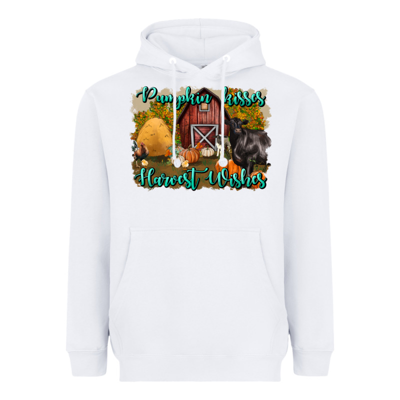 Pumpkin Kisses Harvest Wishes Heavyweight Hoodie by BundleAndBundleShop | Teevron
