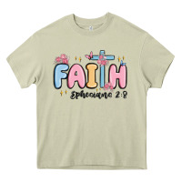 Mossy faith ephesians 2 8 Heavy Core Tee - MaliasSmallBusiness