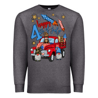 Charcoal Heather 4th of july truck  1 Premium Sweatshirt - BundleAndBundleShop