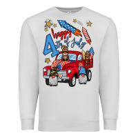 Dove Grey 4th of july truck  1 Premium Sweatshirt - BundleAndBundleShop