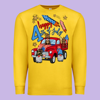 4th Of July Truck  1 Premium Sweatshirt Designed By Bundleandbundleshop