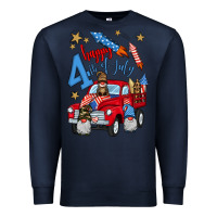 Navy 4th of july truck  1 Premium Sweatshirt - BundleAndBundleShop