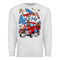 Oatmeal Heather 4th of july truck  1 Premium Sweatshirt - BundleAndBundleShop