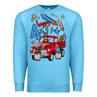 Ocean Blue 4th of july truck  1 Premium Sweatshirt - BundleAndBundleShop