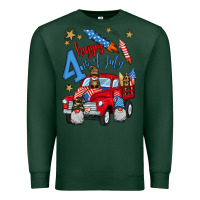 Sports Green 4th of july truck  1 Premium Sweatshirt - BundleAndBundleShop