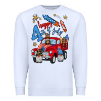 White 4th of july truck  1 Premium Sweatshirt - BundleAndBundleShop