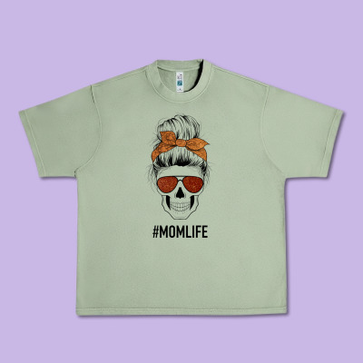 Glitter Western Patterned Mom Skull Urban Heavy Tee Designed By Bettercallsaul