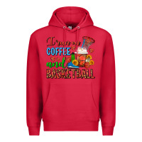 Cardinal I Run On Coffee And Basketball Frappe Premium Hoodie - FaDigitalArtStudio