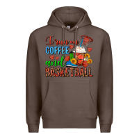 Coffee I Run On Coffee And Basketball Frappe Premium Hoodie - FaDigitalArtStudio