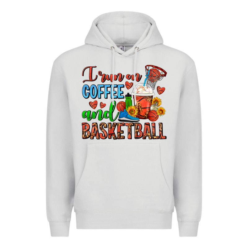 I Run On Coffee And Basketball Frappe Premium Hoodie by FaDigitalArtStudio | Teevron