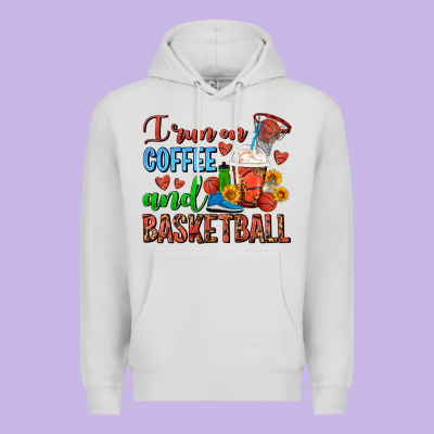 I Run On Coffee And Basketball Frappe Premium Hoodie Designed By Fadigitalartstudio