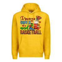 Lemon I Run On Coffee And Basketball Frappe Premium Hoodie - FaDigitalArtStudio