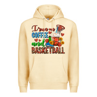Pina Colada I Run On Coffee And Basketball Frappe Premium Hoodie - FaDigitalArtStudio