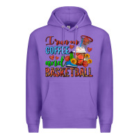 Purple I Run On Coffee And Basketball Frappe Premium Hoodie - FaDigitalArtStudio