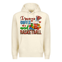 Sandshell I Run On Coffee And Basketball Frappe Premium Hoodie - FaDigitalArtStudio