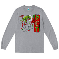 Heather Grey Christmas Character Nurse Long Sleeve Tee - NancyCooperArtShop