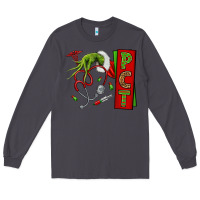 Smoke Christmas Character Nurse Long Sleeve Tee - NancyCooperArtShop