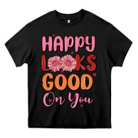 Black happy looks good on you Heavy Core Tee - MaliasSmallBusiness