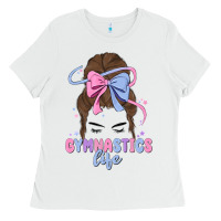 White gymnastics life Ladies Tee - MaliasSmallBusiness