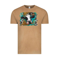 Vintage Camel holstein cow leopard and western background Vintage Tee - BarkalooDesign