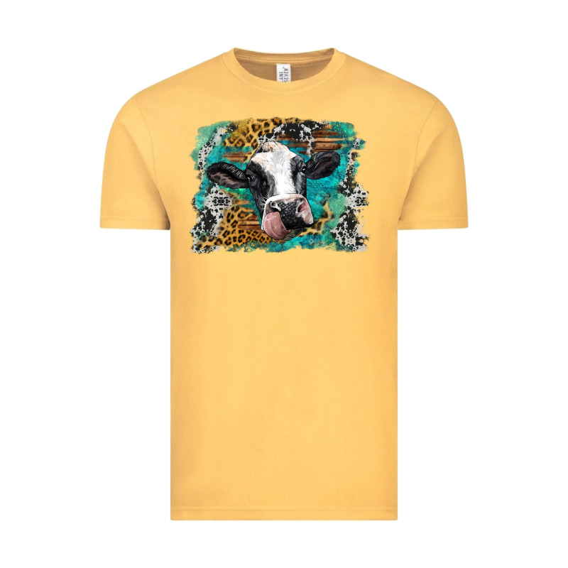 Holstein Cow Leopard And Western Background Vintage Tee by BarkalooDesign | Teevron