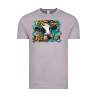 Vintage Zinc holstein cow leopard and western background Vintage Tee - BarkalooDesign