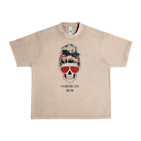 French Oak Glitter American Flag Patterned American Mom Skull Urban Heavy Tee - Bettercallsaul