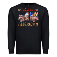 Black proud to be american truck Premium Sweatshirt - BundleAndBundleShop